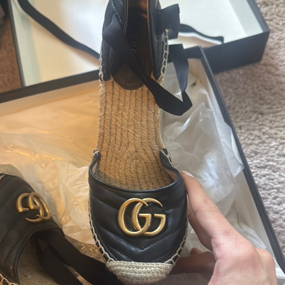 Gucci Black Platform Espadrille Sandals - Picture 6 of 7